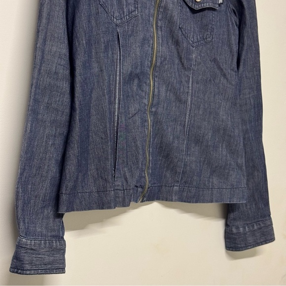Moschino Chambray Denim Long Sleeve Top - Picture 3 of 7